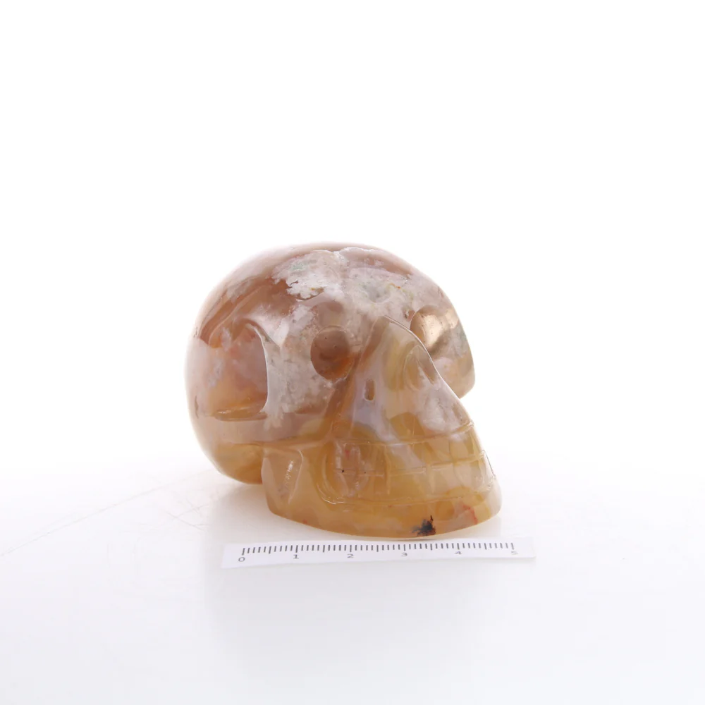 Agaat Bloem Skull - Image 3