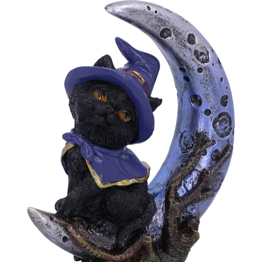 Beeldje zwarte kat "Sooky" op maansikkel 11.5cm - Image 3