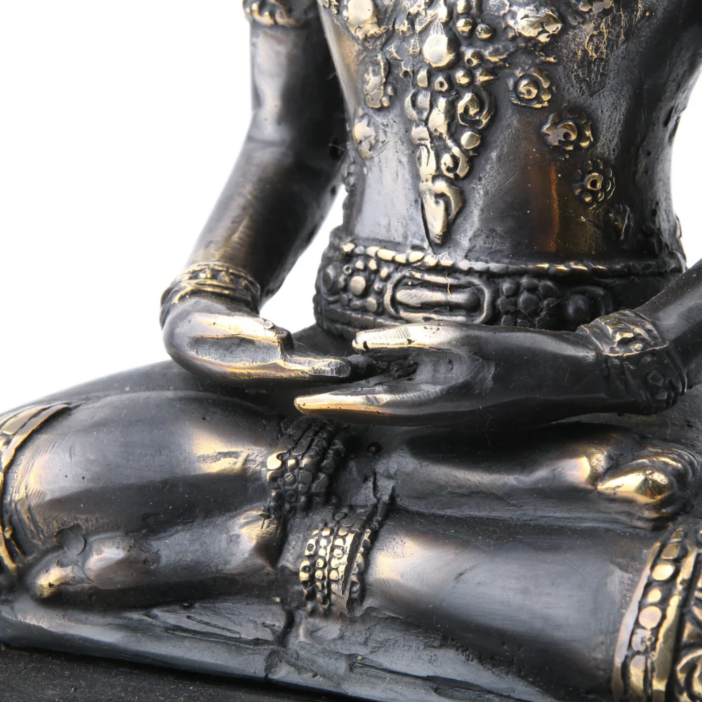 Boeddha met Kroon op Lotus Dhyana Mudra Messing - Image 3