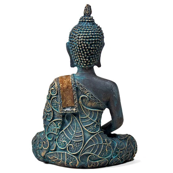 Boeddha in Meditatie antieke finish Thailand 165 gram - Image 2