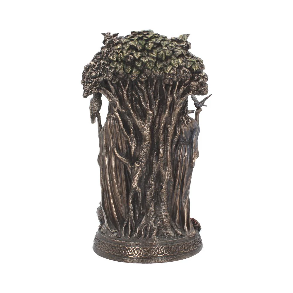 Bronzed Maiden, Mother, Crone Triple Moon Figurine - Image 3