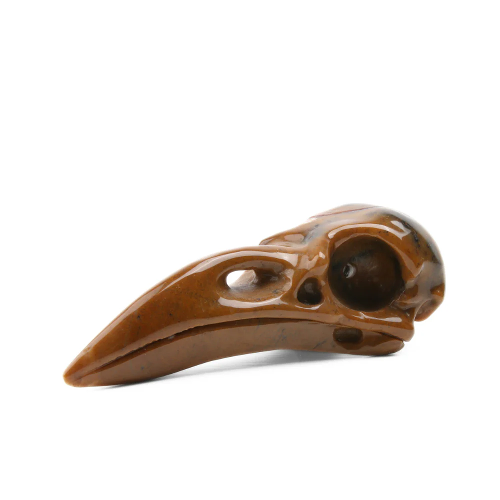 Chalcedoon Jaspis Raven Skull (groot) - 2 - Image 3