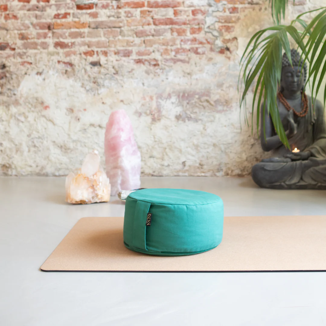 Deva Yoga - Meditatiekussen bio katoen - Forest Green - Image 2