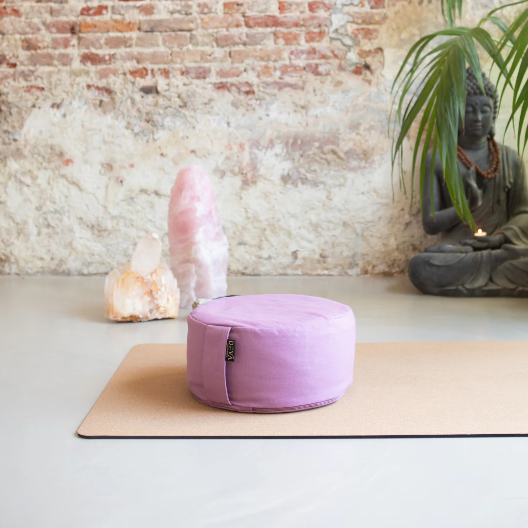 Deva Yoga - Meditatiekussen bio katoen - Light Violet - Image 2