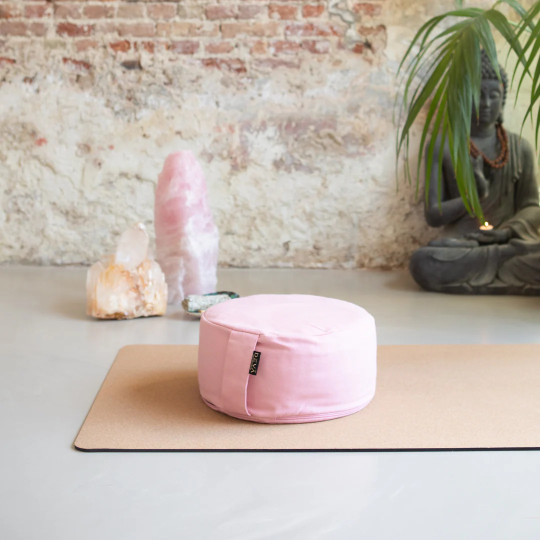 Deva Yoga - Meditatiekussen bio katoen - Sweet Pink - Image 2
