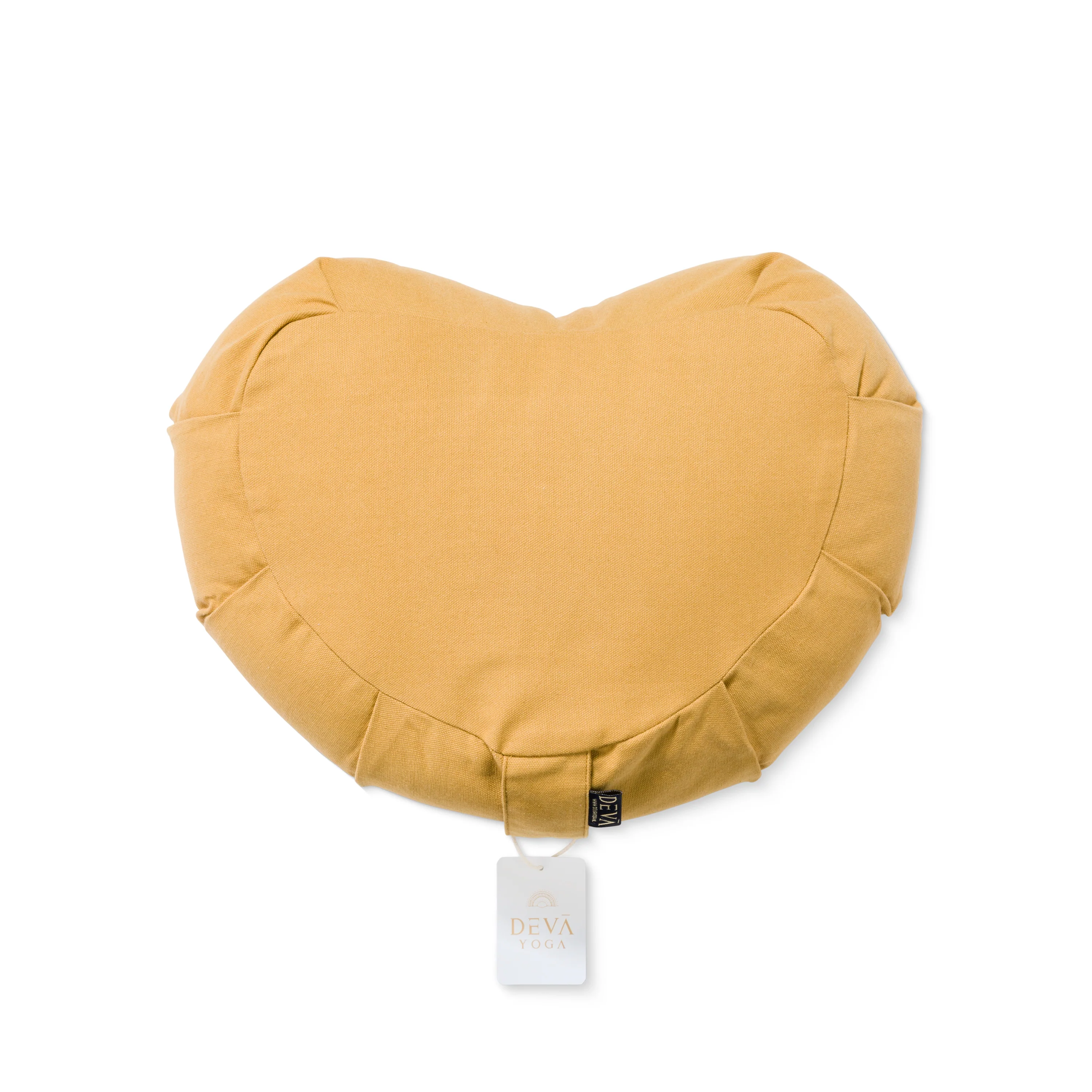Deva Yoga - Meditatiekussen halve maan bio katoen - Dark Yellow - Image 2