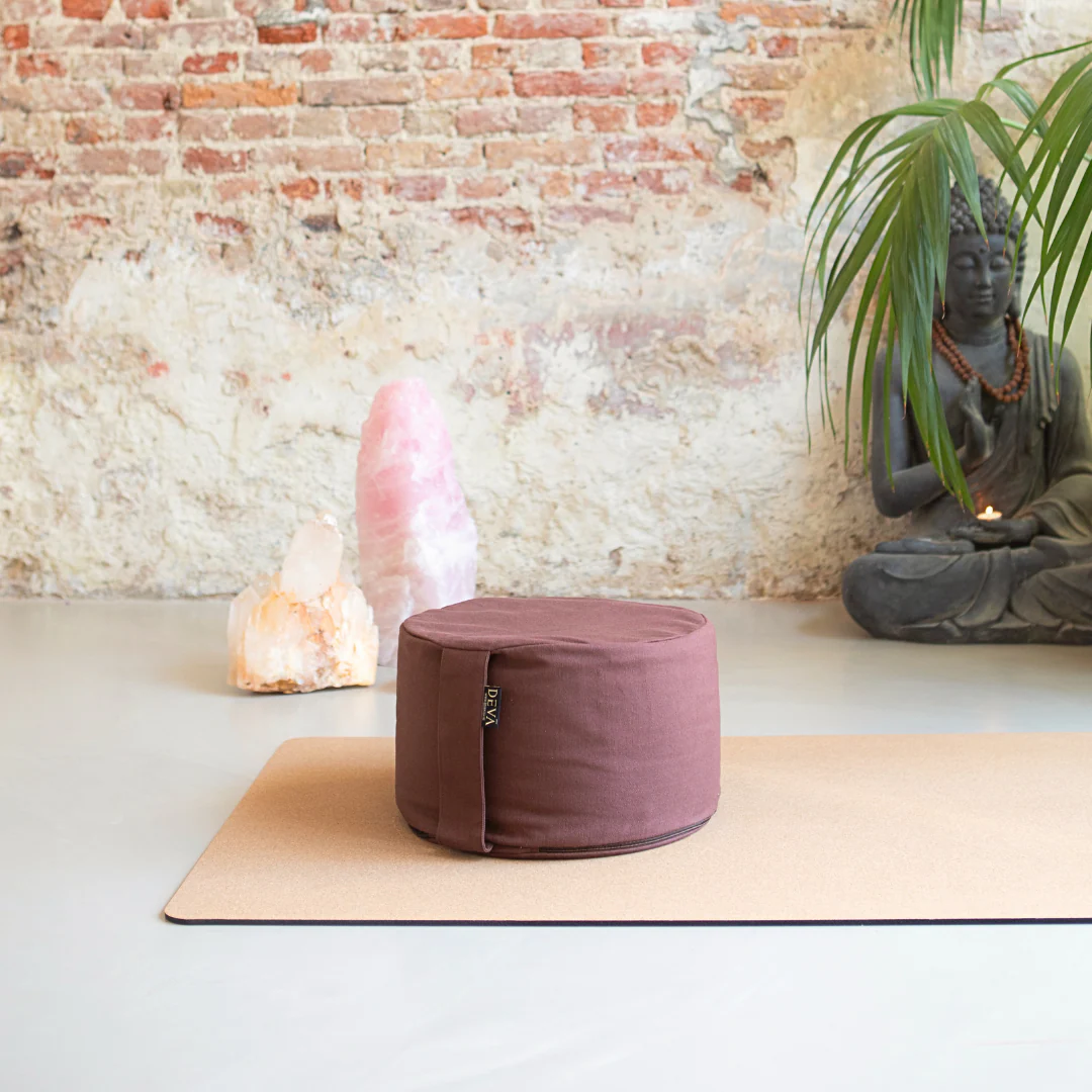 Deva Yoga - Meditatiekussen hoog bio katoen - Dark Brown - Image 2