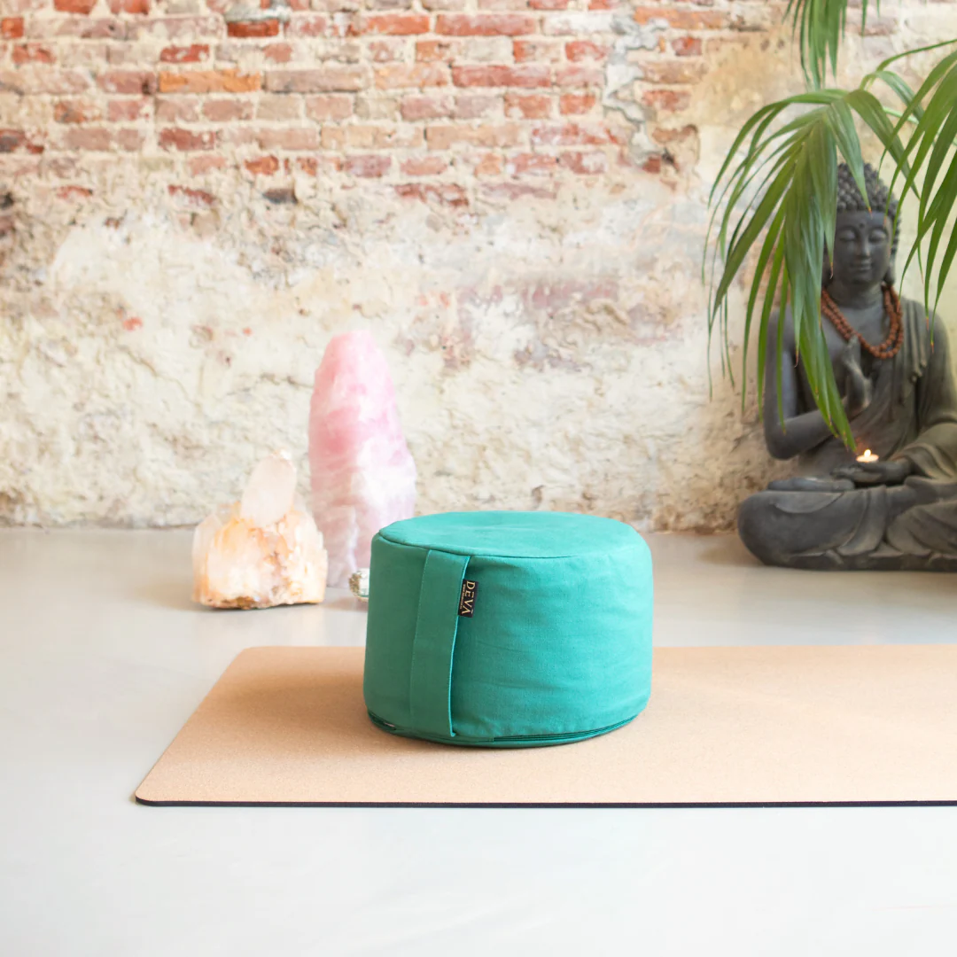 Deva Yoga - Meditatiekussen hoog bio katoen - Forest Green - Image 2