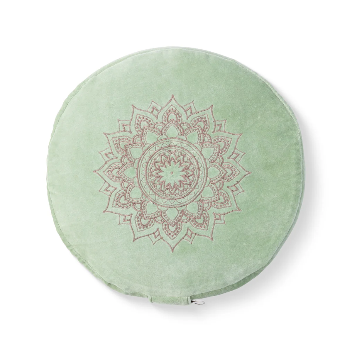 Deva Yoga - Meditatiekussen velvet - Light Green Mandala - Image 2