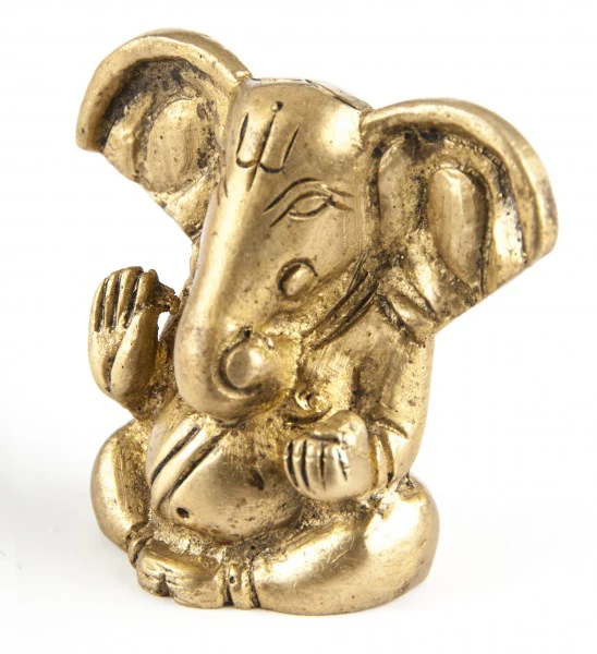 Ganesha zittend messing 4cm - Image 2
