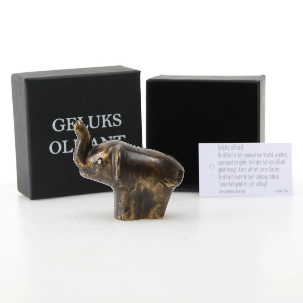 Geluksolifant brons in doosje - 6 cm - Image 2