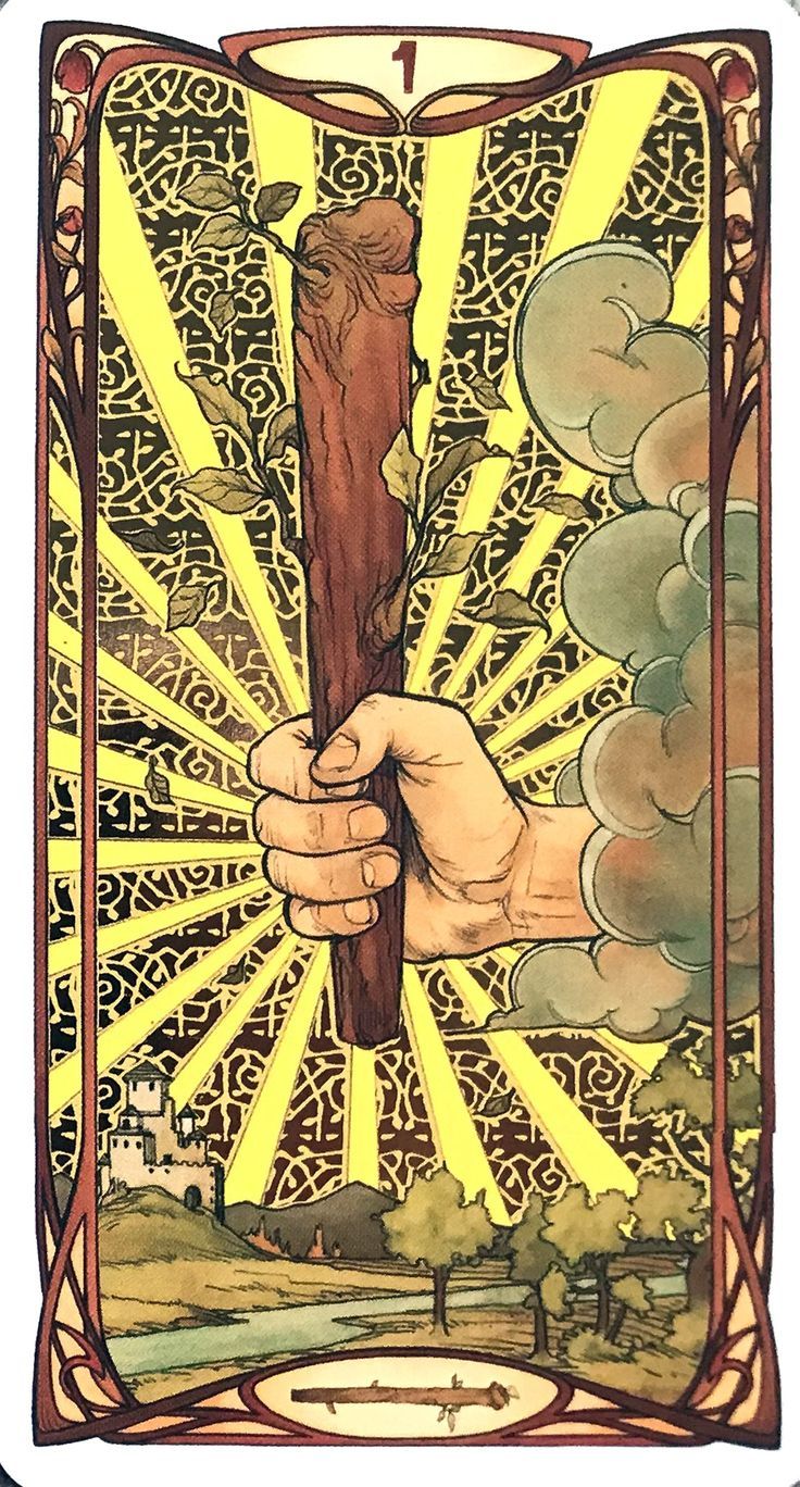 Golden Art Nouveau Tarot - Image 3