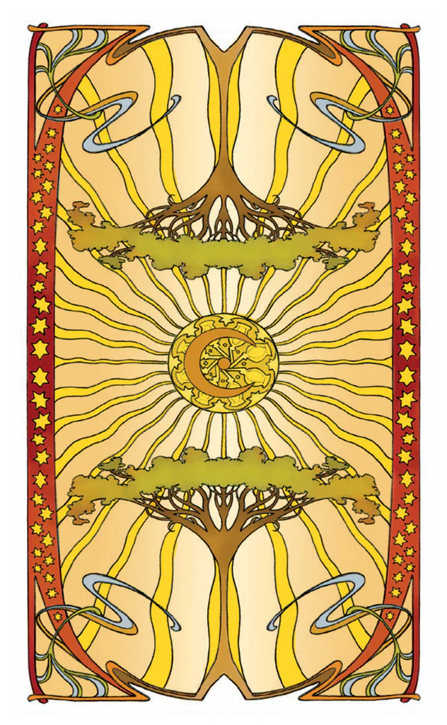 Golden Art Nouveau Tarot Mini - Image 4