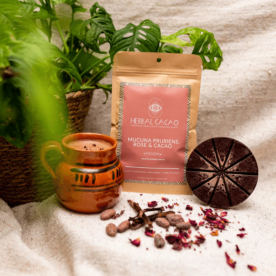 Herbal Cacao Mucuna Pruriens, Rose & Cacao - Pasión - Image 2