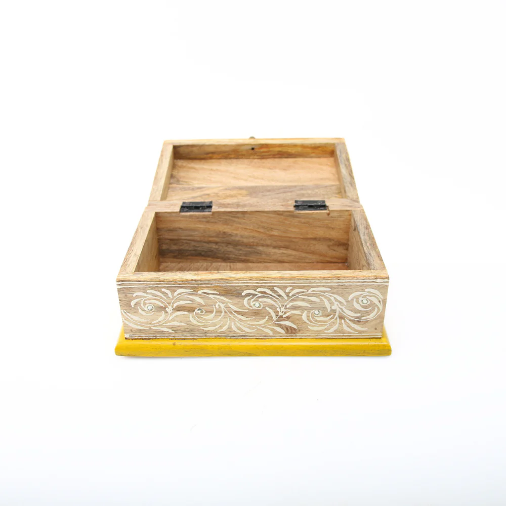 Houten kistje geel medium - Image 2