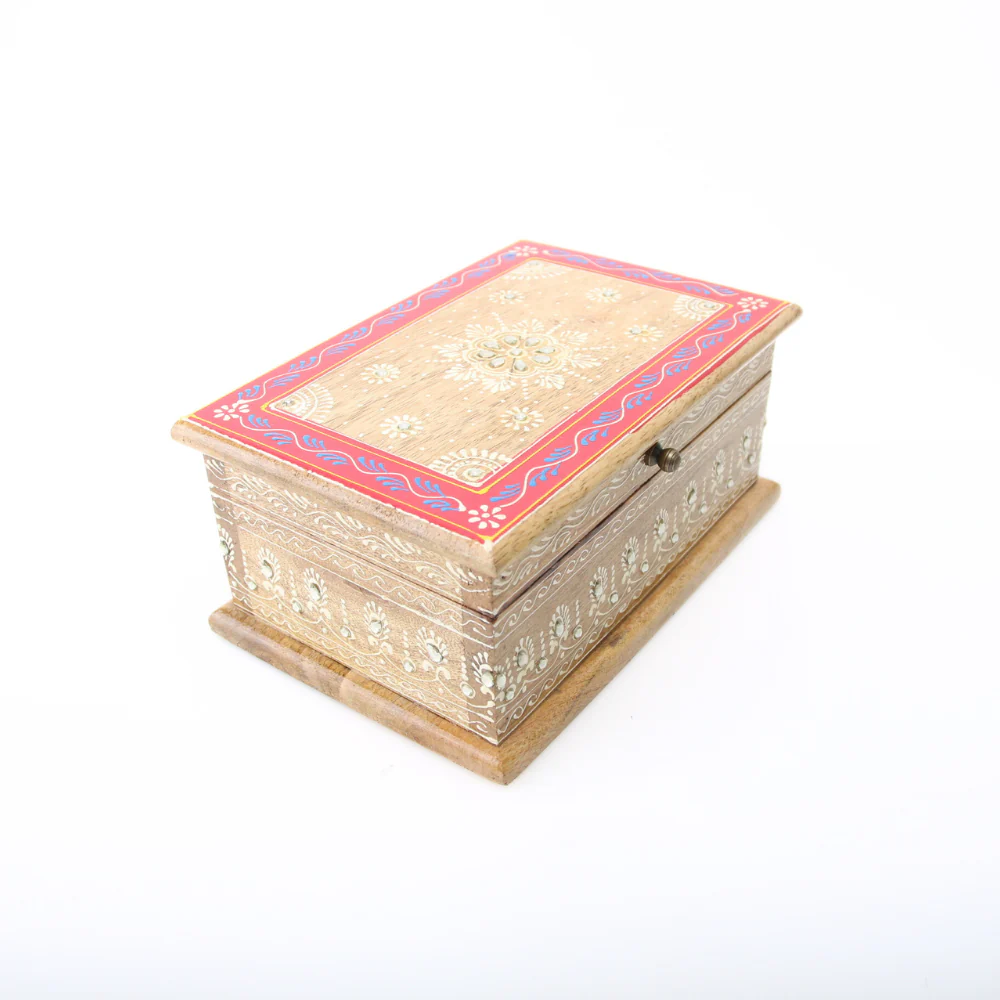 Houten kistje rood medium - Image 3