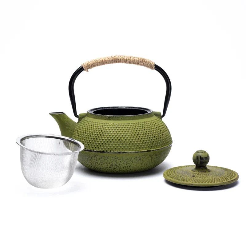 Japanse stijl Tetsubin groene gietijzeren theepot - Image 3