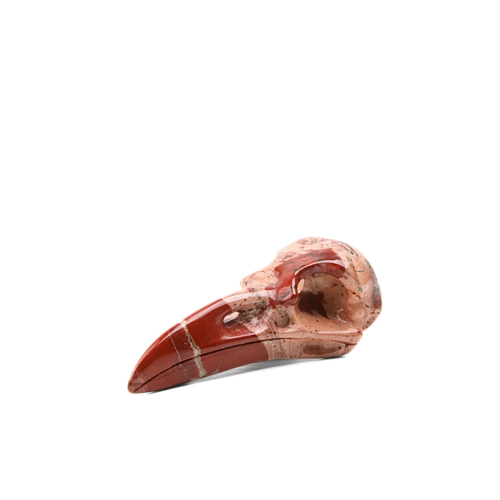 Jaspis Rood Raven Skull - 2 - Image 2