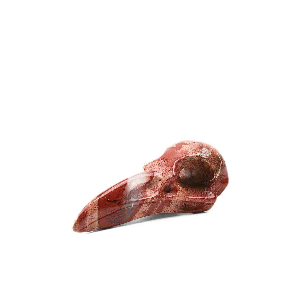 Jaspis Rood Raven Skull - 3 - Image 2