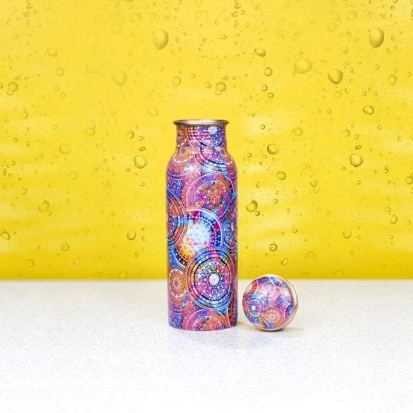 Koperen Drinkfles Flower Mandala 700ml - Image 4