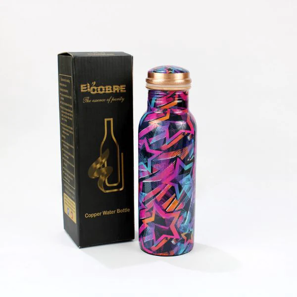 Koperen Drinkfles Flower Stars 700ml - Image 2