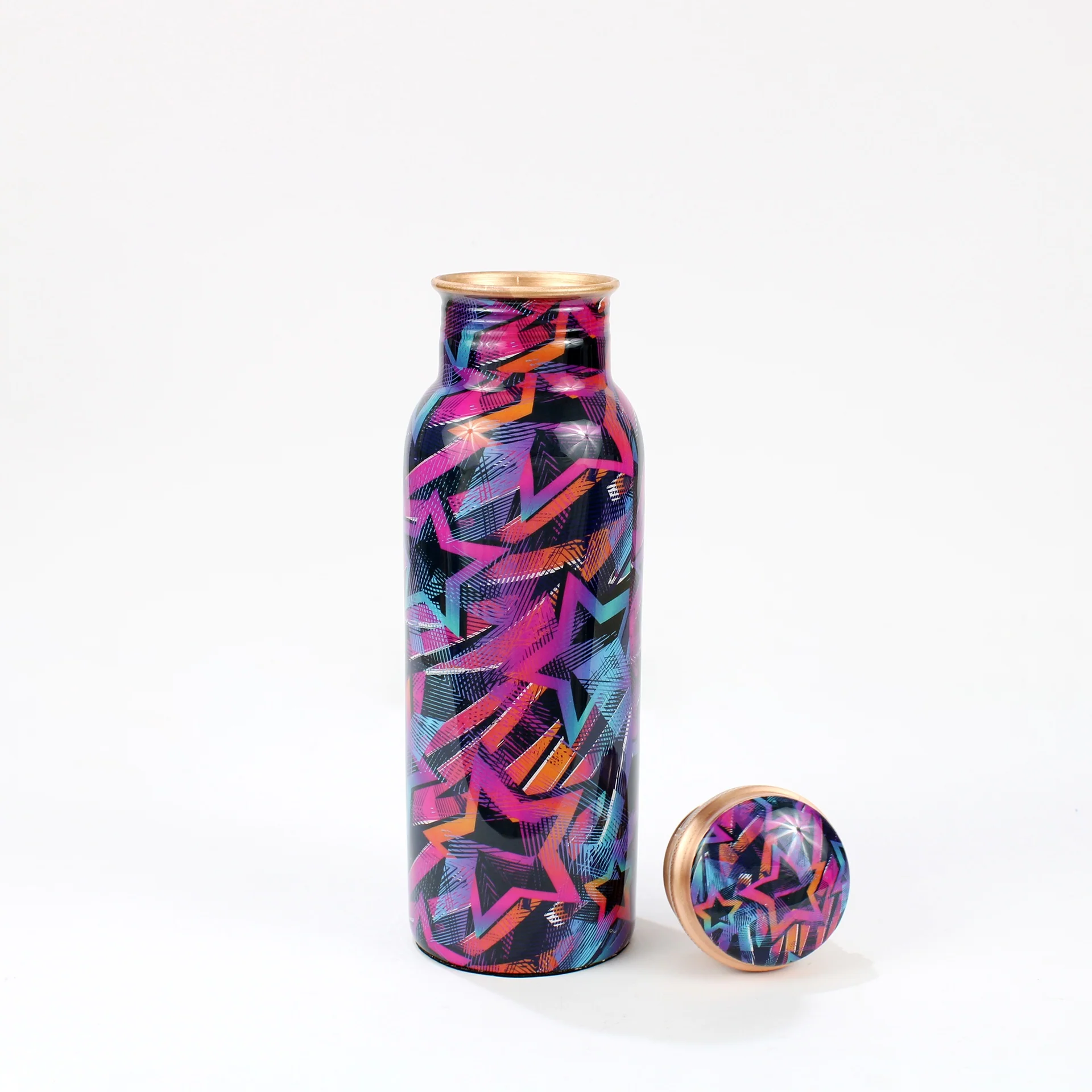 Koperen Drinkfles Flower Stars 700ml - Image 3