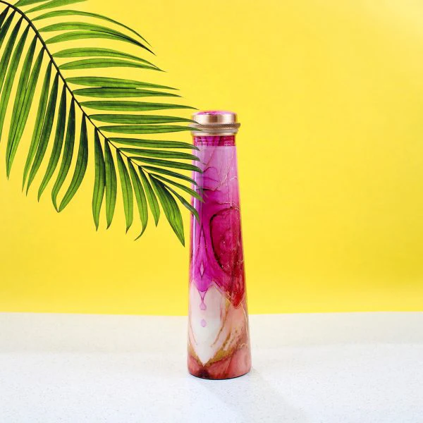 Koperen Drinkfles Tower Red Marble – 850 ml - Image 3