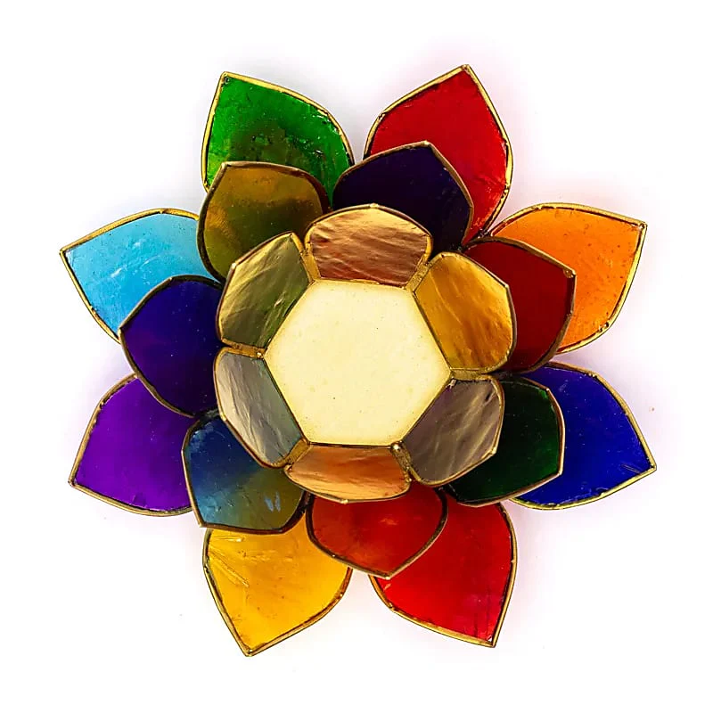 Lotus sfeerlicht 7 Chakra's goudrand - Image 2