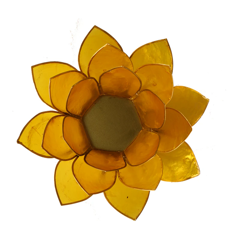 Lotus sfeerlicht geel 3e chakra goudrand - Image 2