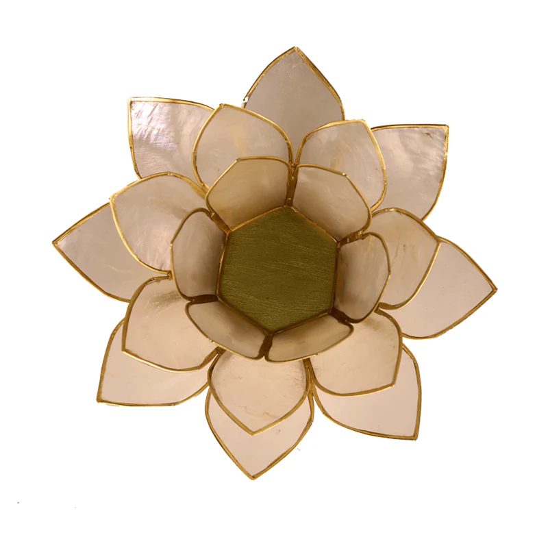 Lotus sfeerlicht naturel goudrand - Image 2