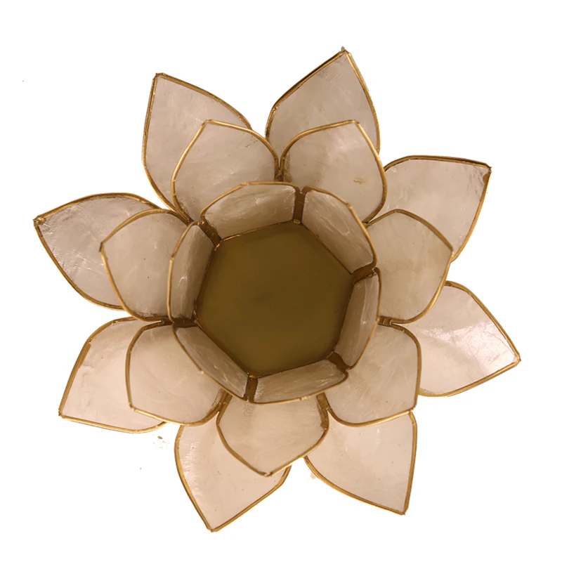 Lotus sfeerlicht parelmoer goudrand - Image 2