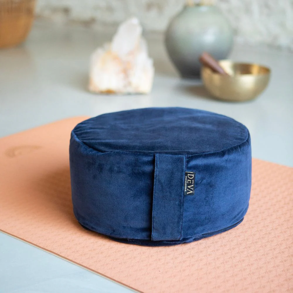 Deva Yoga - Meditatiekussen velvet - Dark Blue - Image 2