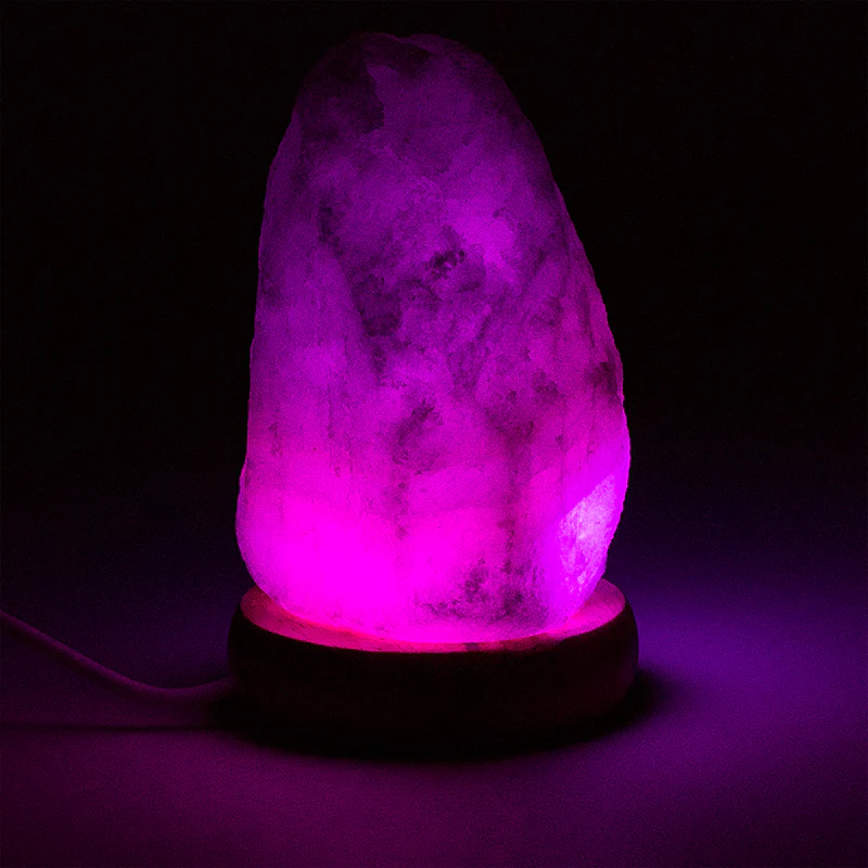 Mini Mood zoutlamp ruw USB + LED* - Image 2