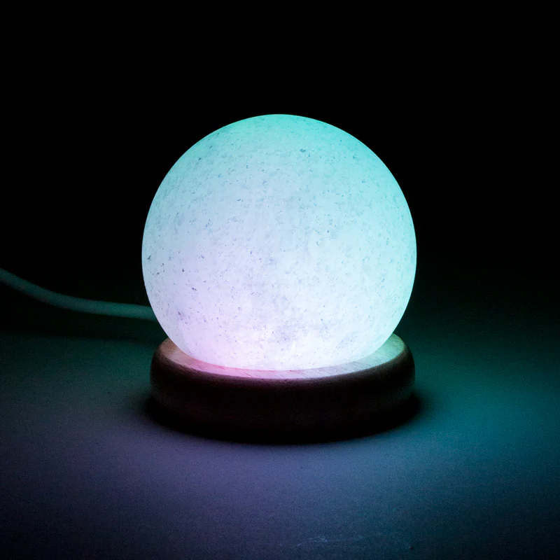 Mini Mood zoutlampje bol wit USB + LED - Image 5