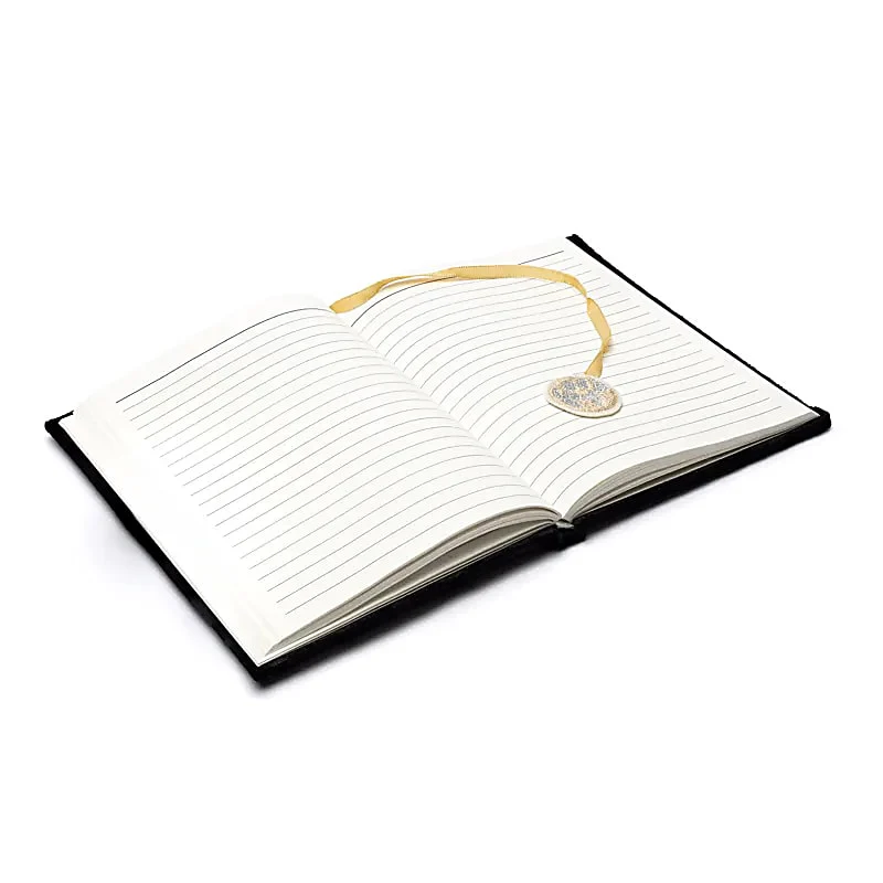 Notitieboek fluweel zwart met maanfasen - Image 2