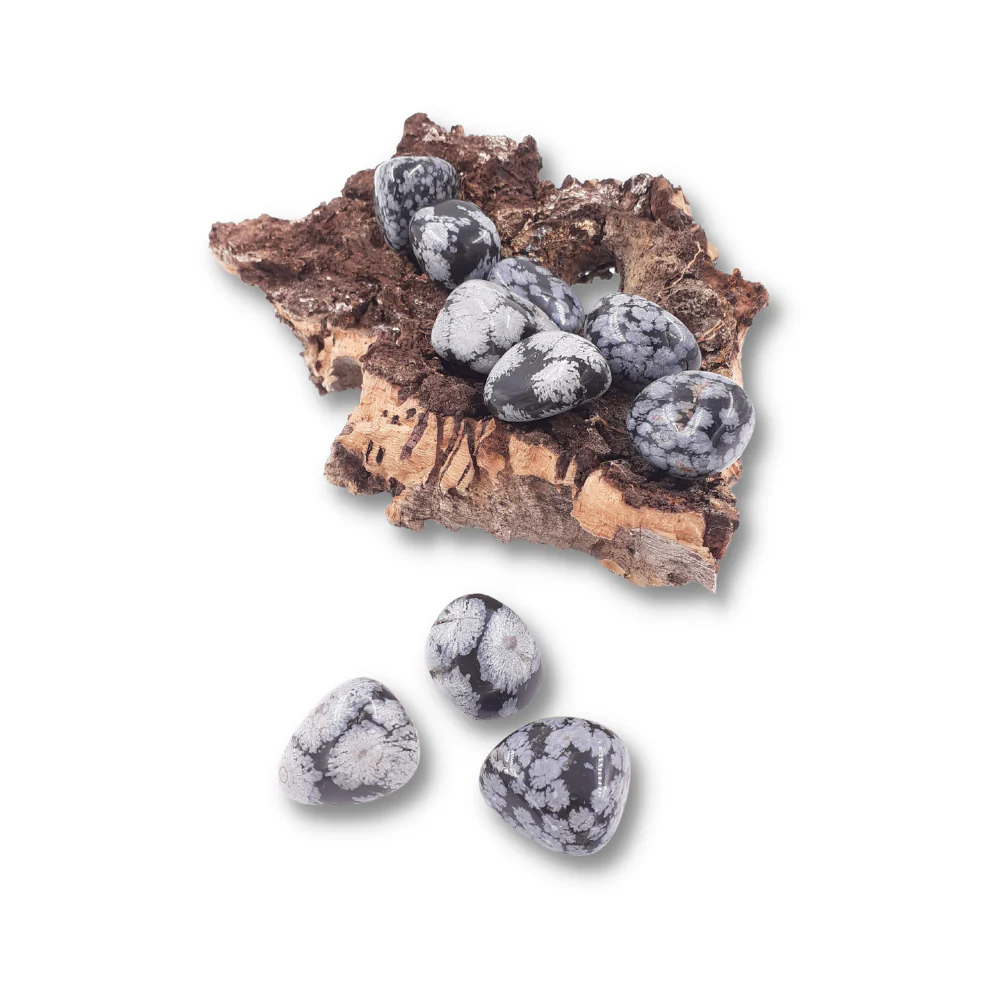 Obsidiaan Sneeuwvlok trommelsteen - Image 2