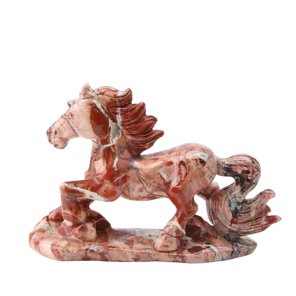 Rode jaspis paard - Image 3