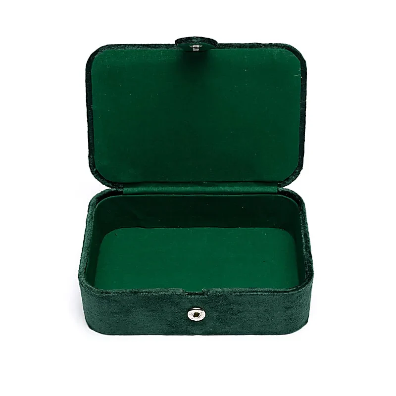 Sieraden / tarotdoos fluweel groen met Levensboom en harten - Image 2