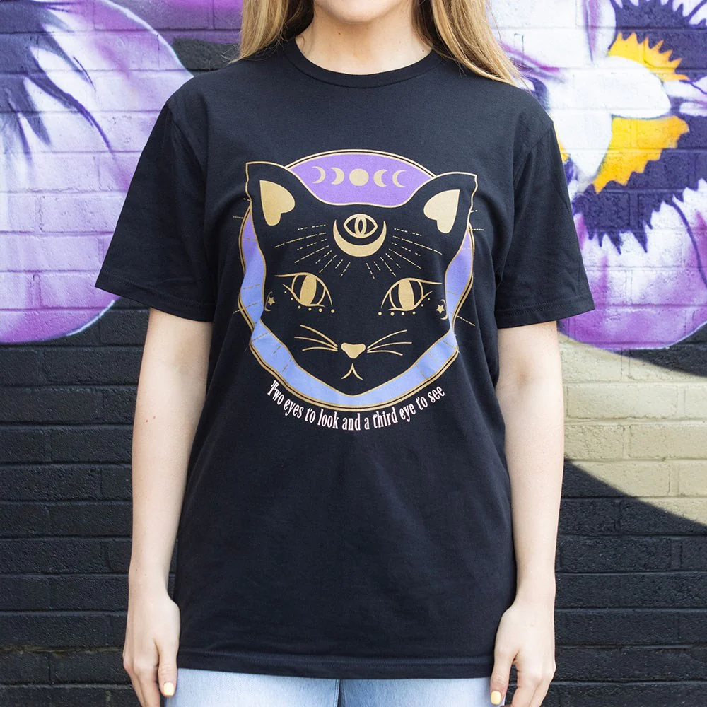 T-shirt Mystic Mog Black Cat - Image 2