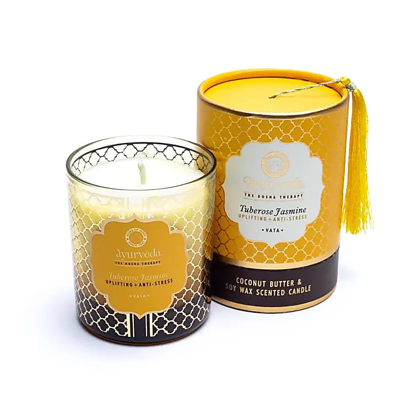 Vata tuberoos jasmijn Ayurveda geurkaars - Image 3