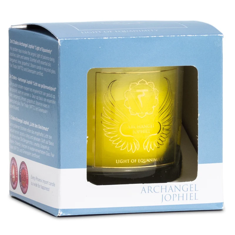 Votief geurkaars aartsengel Jophiël chakra 3 - Image 2