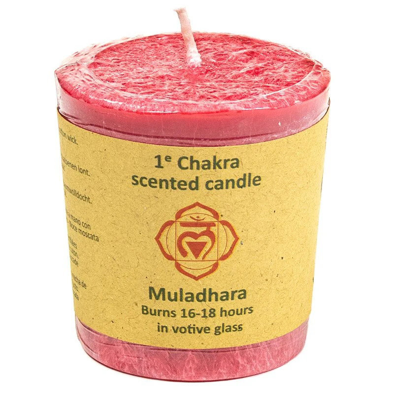 Votief geurkaarsje 1e chakra - Image 2