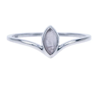 Zilveren ring Rozenkwarts 10