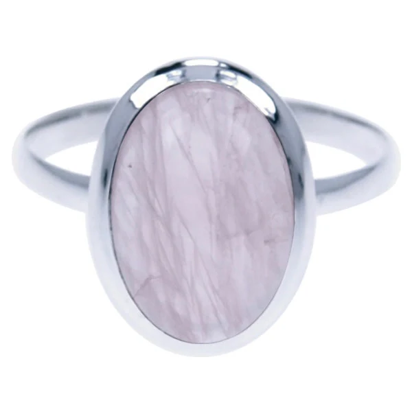 Zilveren ring Rozenkwarts 11