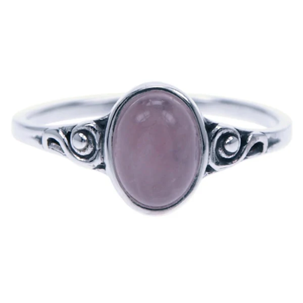 Zilveren ring Rozenkwarts 13