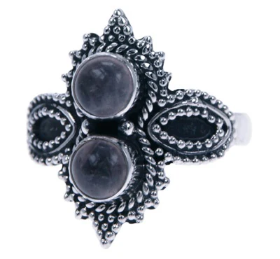 Zilveren ring Rozenkwarts 14